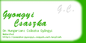 gyongyi csaszka business card