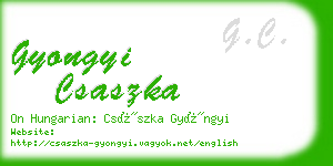 gyongyi csaszka business card